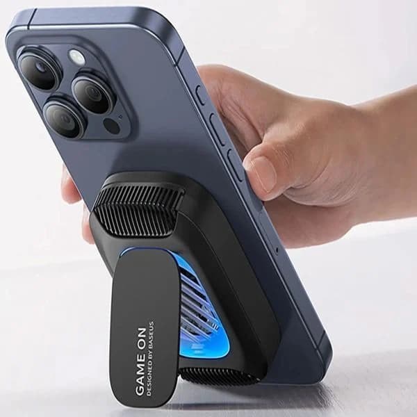 شارژر رومیزی 15 وات بیسوس مدل 15W Wireless Charger Magnetic Phone Cooler — تصویر ۴