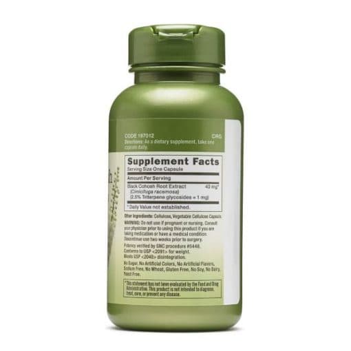 کپسول کوهوش سیاه جی ان سی GNC Black Cohosh Extract 40mg — تصویر ۲