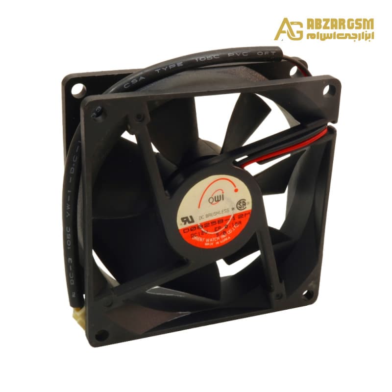 فن 12V دو سیمه سایز 8×8 ضخامت 2.5cm مارک owi مدل D0825B — تصویر ۳