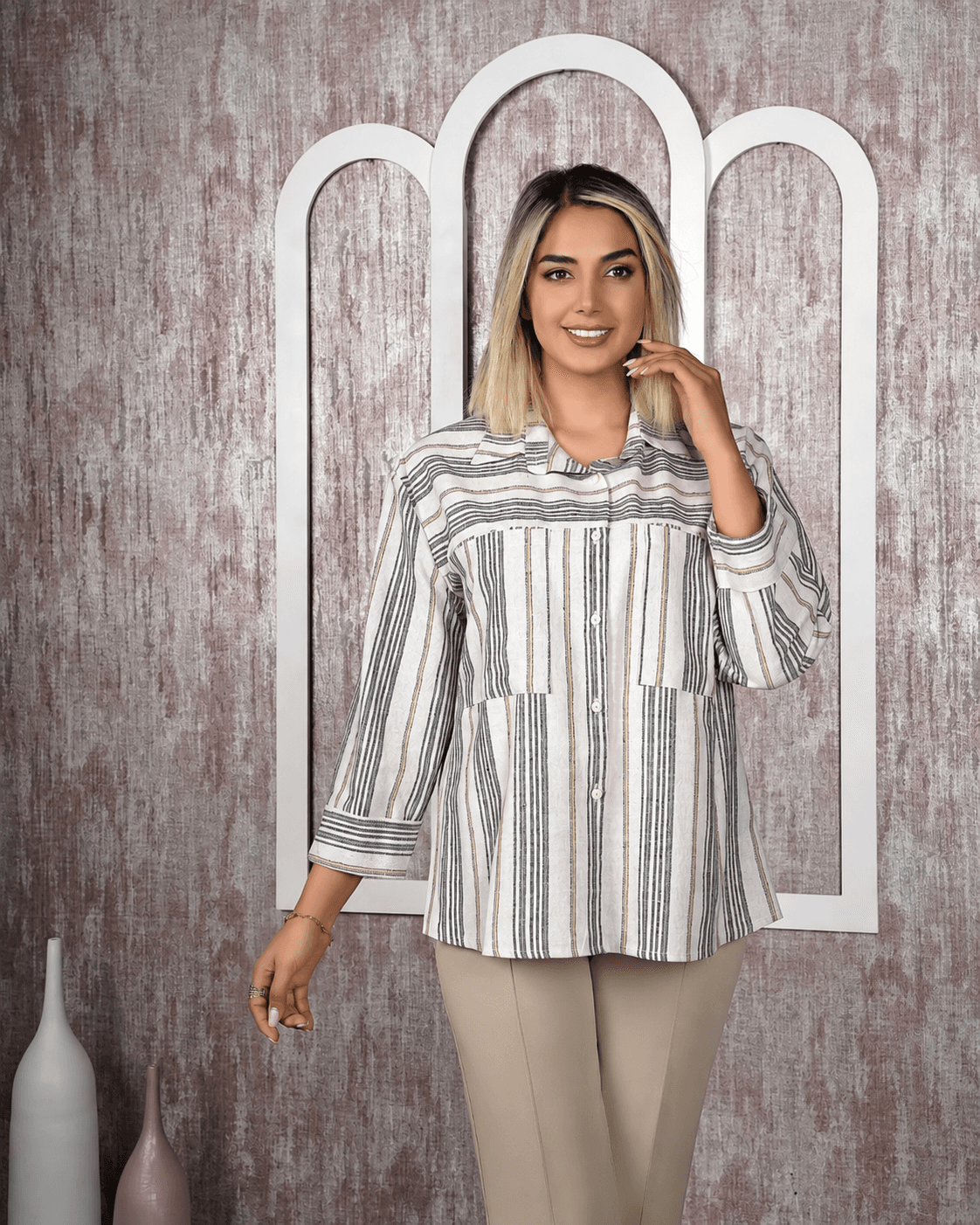 تونیک راه راه کد 690