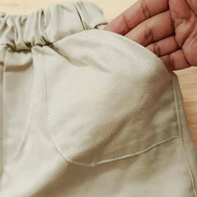 بلوز دورس و شلوار کتان دخترانه مدل لش و مام فیت سایز 45 تا 55 — تصویر ۷