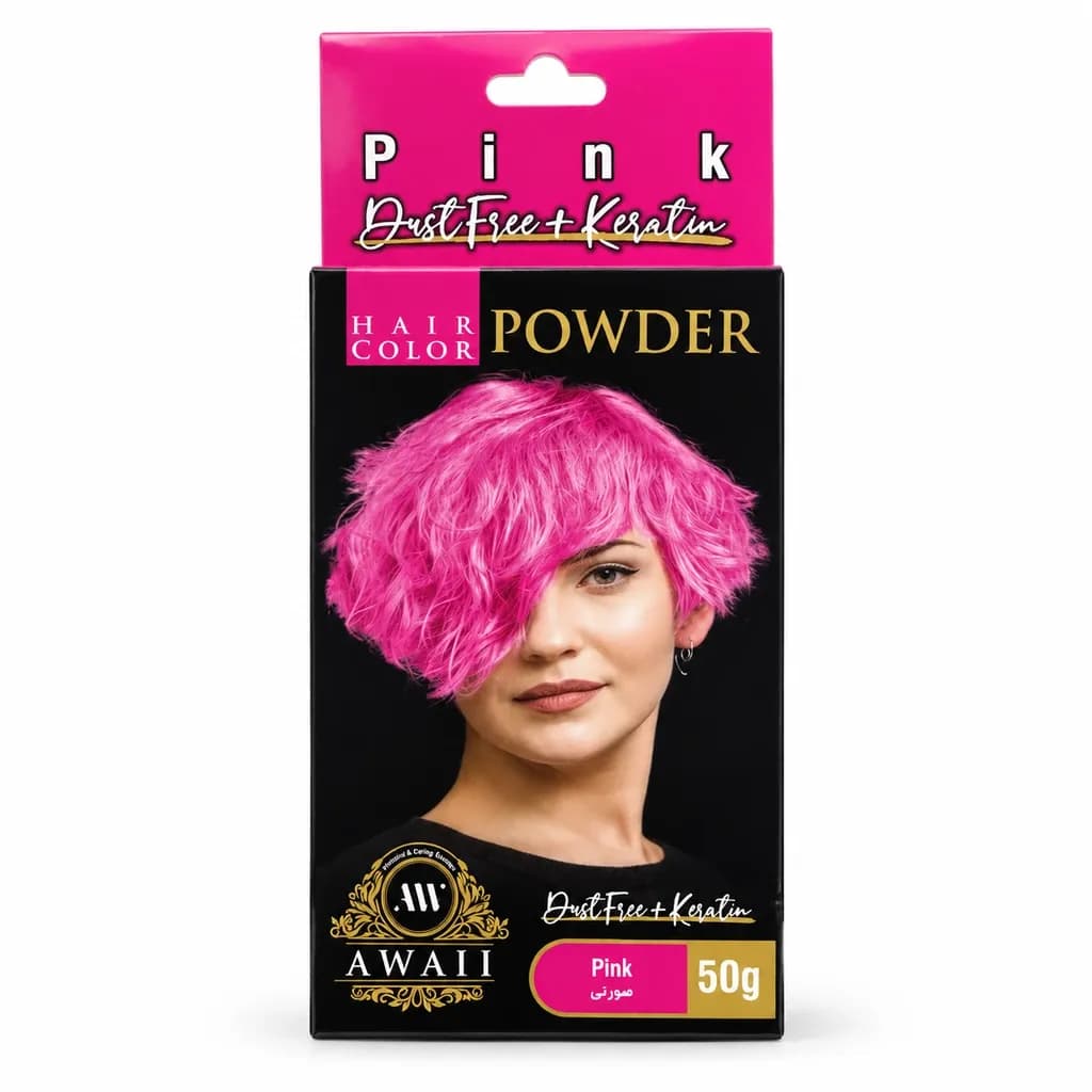 پودر دکلره مو صورتی اوایی Pink مدل Dust Free + Keratin حجم 50 گرم