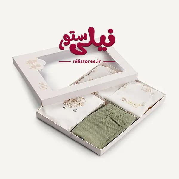ست جعبه ای 3 تکه طرح دهکده برند نیلی کد 3104 — تصویر ۲