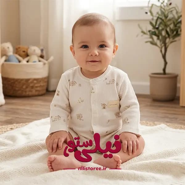 ست جعبه ای 3 تکه طرح دهکده برند نیلی کد 3104 — تصویر ۵