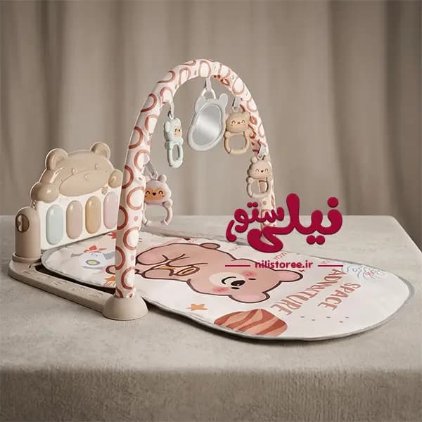 تشک بازی موزیکال نوزاد طرح خرس برند Baby Pedal Piano کد 804 — تصویر ۲