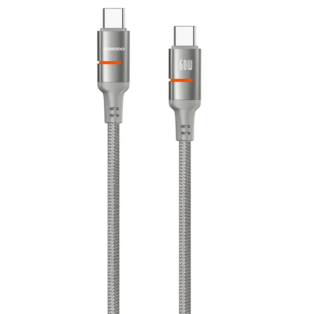 کابل 60W پرودو Porodo 60W USB-C to USB-C LED Light Cable PDCBL0028G