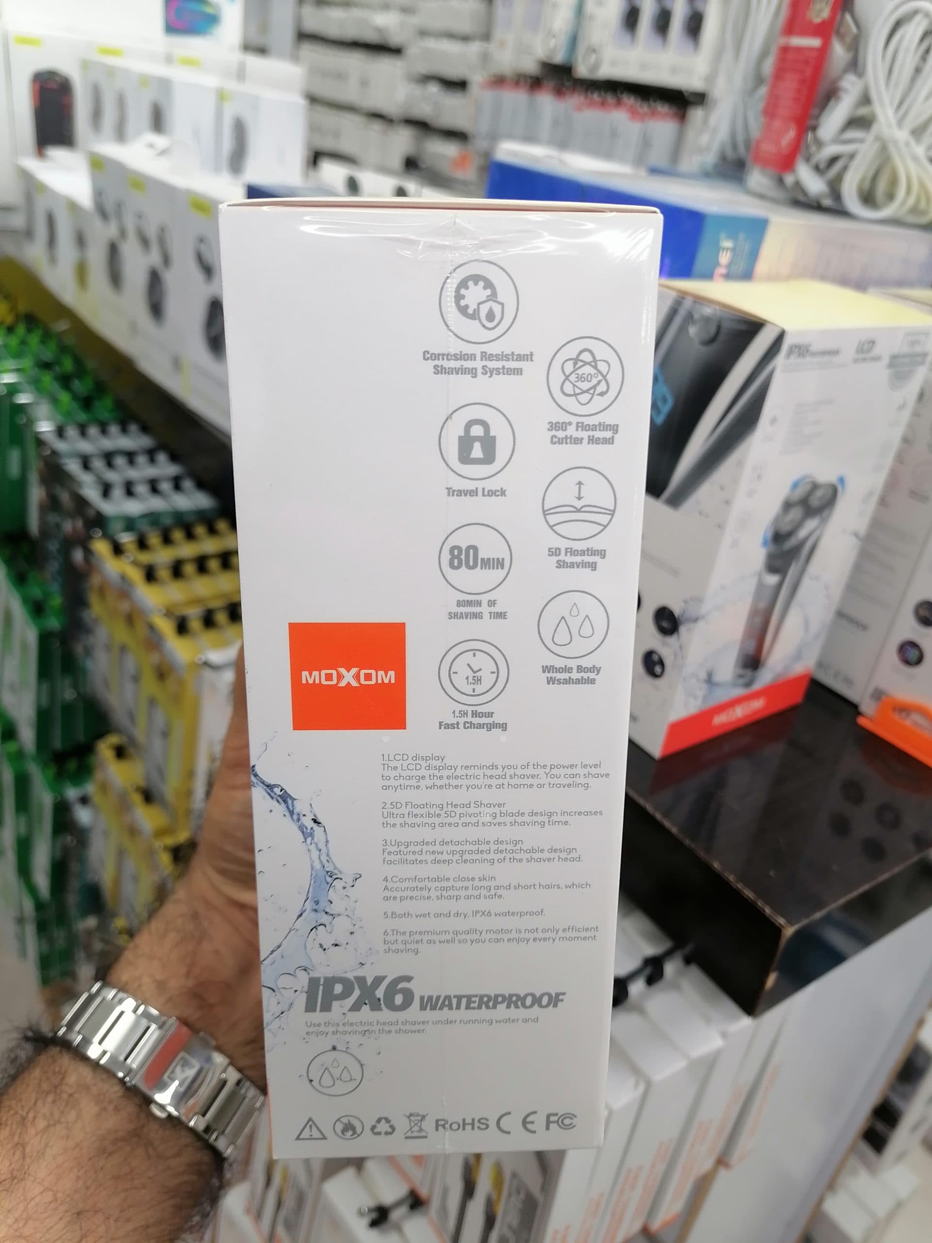 شیور و ماشین اصلاح موکسوم MOXOM مدل MX-ER06 سری Refinement با فناوری اصلاح شناور 5D و مقاومت در برابر آب IPX6 اورجینال (عمده و تک) — تصویر ۳