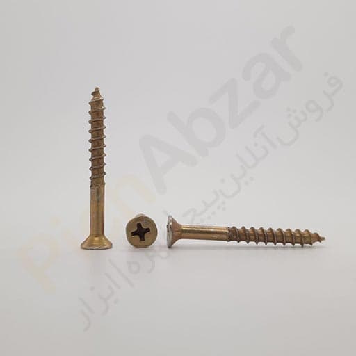 پيچ چوب چهارسو 12*3(7سانت) زرد ايرانی کارتنی