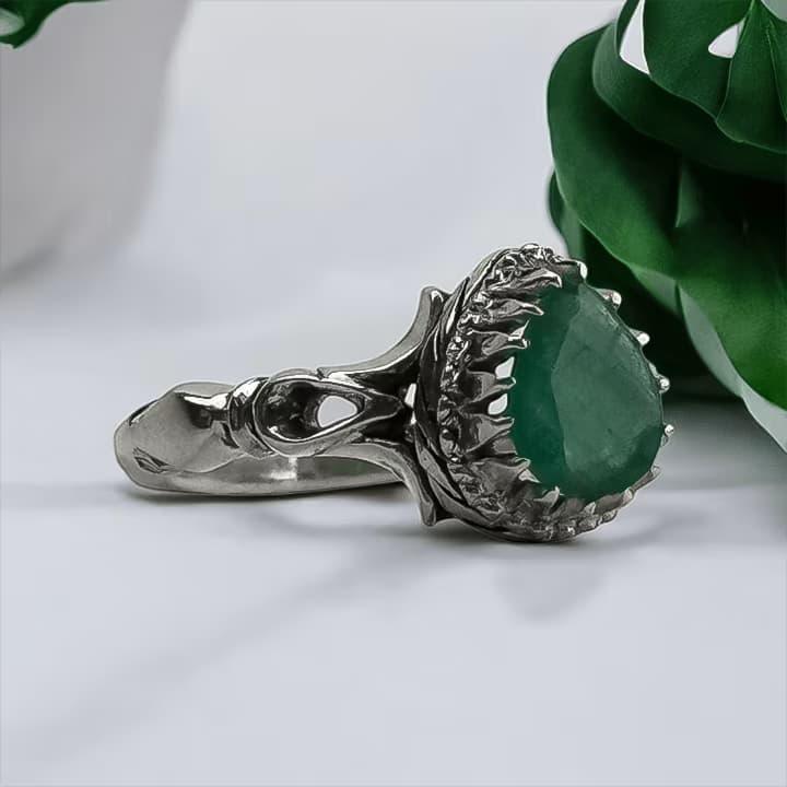 انگشتر زمرد-مدل R1557 — تصویر ۳