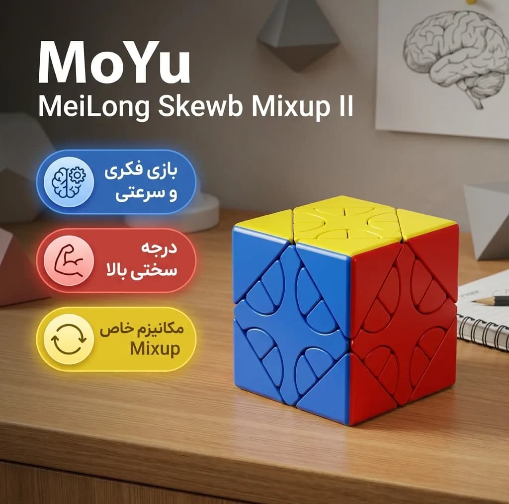 روبیک موفنگ جیااوشی مدل اسکوب میکس آپ 2 مویو میلانگ MoYu MeiLong Skewb Mixup II — تصویر ۵