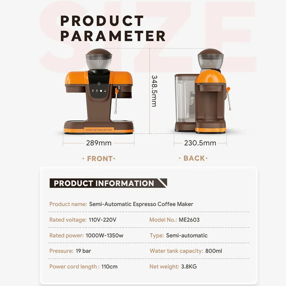اسپرسو ساز خانگی نیمه اتوماتیک آیکافیلاس مدل ME2603 — تصویر ۴
