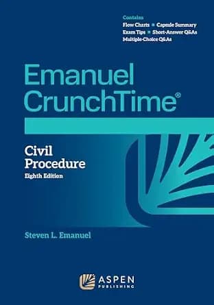 و دانلود نسخه کامل کتاب زبان اصلی Emanuel CrunchTime for Civil Procedure (Emanuel CrunchTime Series) | دانلود کتاب خارجی