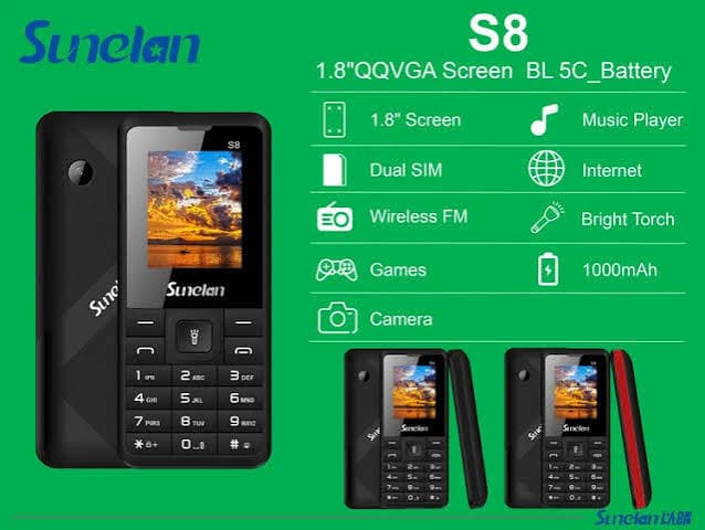 گوشی موبایل اقتصادی سانلان مدل Sunelan S8 با کد رجیستری و گارانتی — تصویر ۳