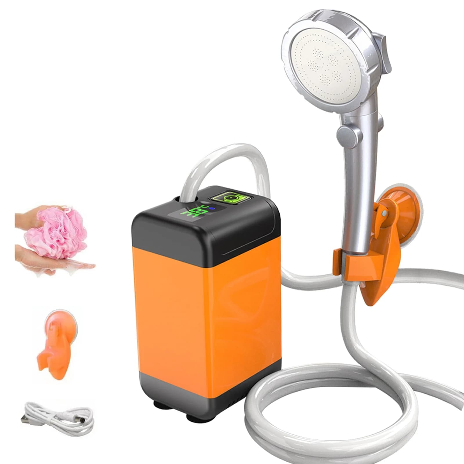 دوش شارژی مسافرتی مدل Electric Outdoor Shower | مناسب کمپینگ، مسافرت، شستشوی بیمار و سالمندان — تصویر ۳