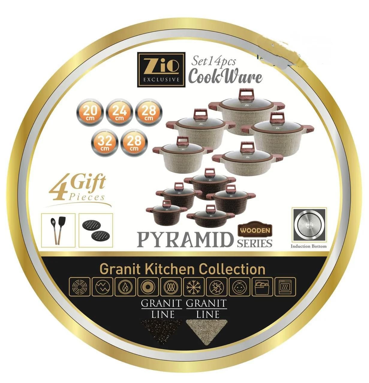 سرویس قابلمه گرانیتی 10 پارچه زیو مدل ZCS-8540 — تصویر ۷