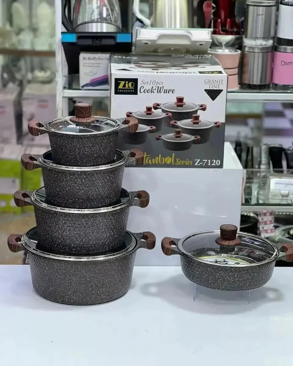 سرویس قابلمه زیو 10 پارچه طرح استانبول مدل Z-7120 — تصویر ۳