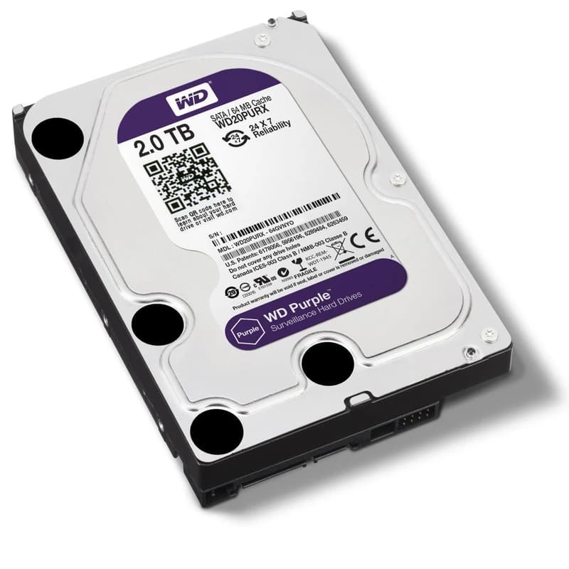 هارددیسک اینترنال وسترن دیجیتال مدل Purple WD62PURX ظرفیت 6 ترابایت -با گارانتی یک ساله شرکتی — تصویر ۲