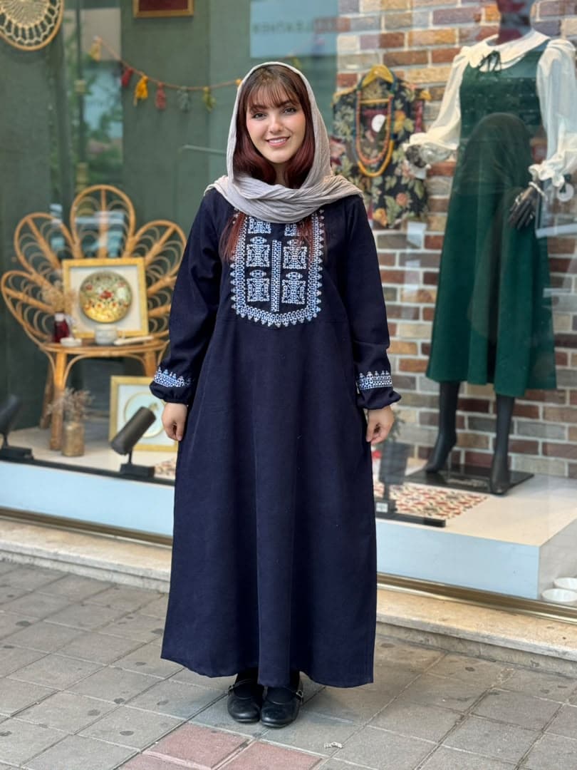 پیراهن دلنواز سورمه ای
