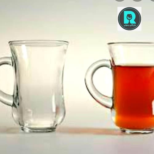 استکان دسته دار گلجام کادویی سفید کاوه(6) بسته 6 تایی