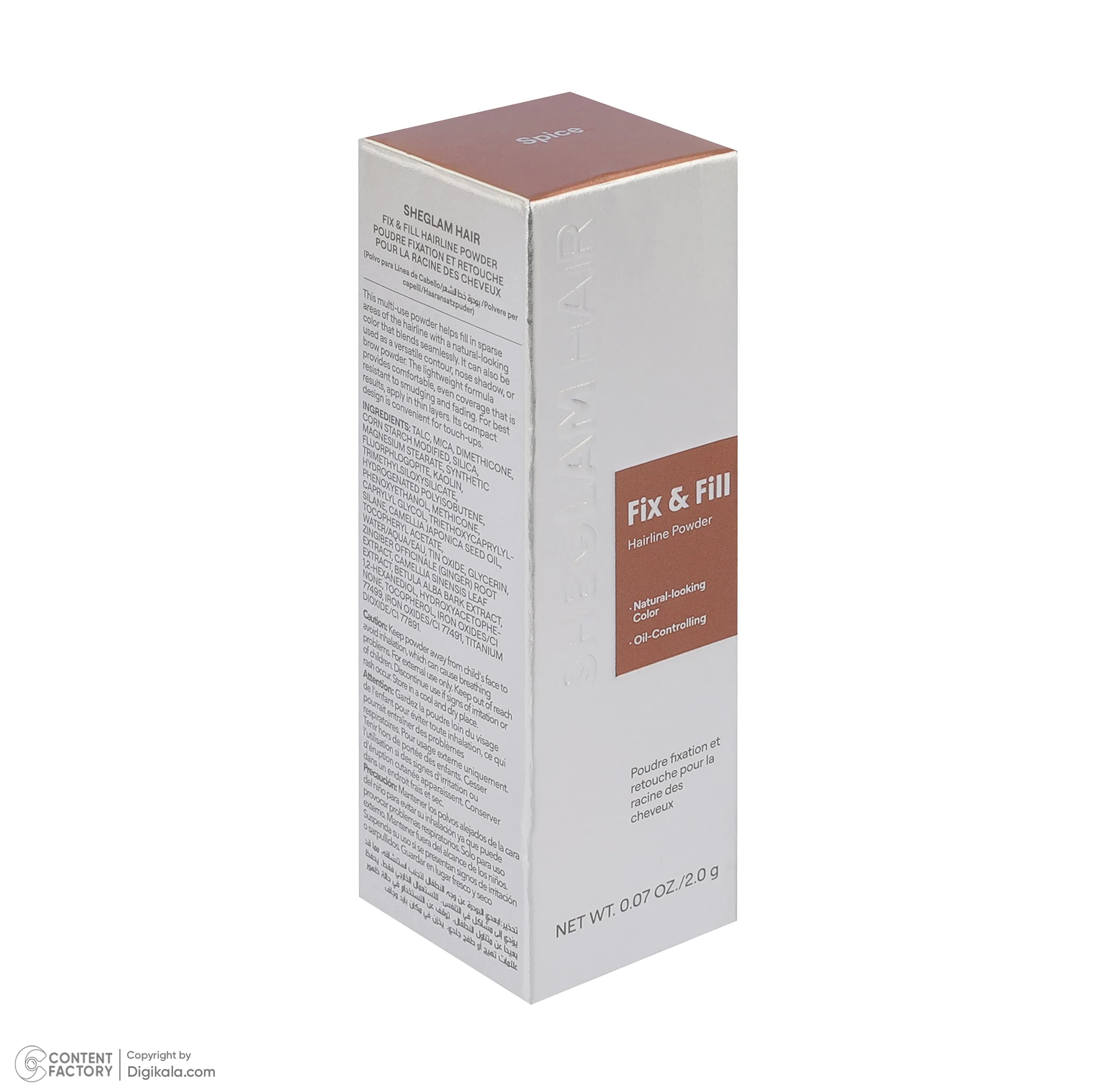 پودر پرپشتکننده مو شیگلم مدل Fix & Fill وزن 2 گرم رنگ Spice — تصویر ۷