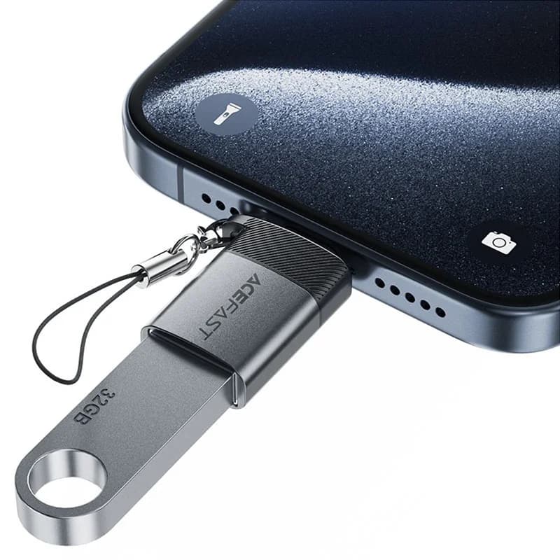 تبدیل OTG تایپ سی به USB3.0 ایس فست ACEFAST J7 Acewire Pro — تصویر ۳