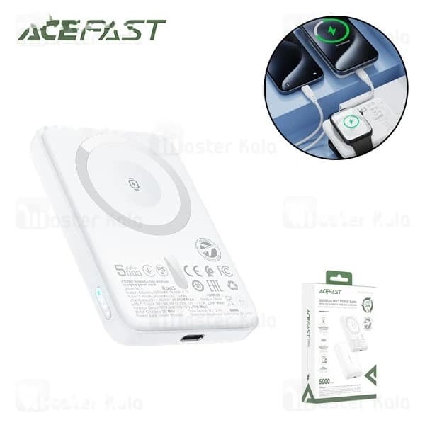 پاوربانک وایرلس 5000 مگ سیف ایس فست ACEFAST M25 توان 20 وات — تصویر ۶