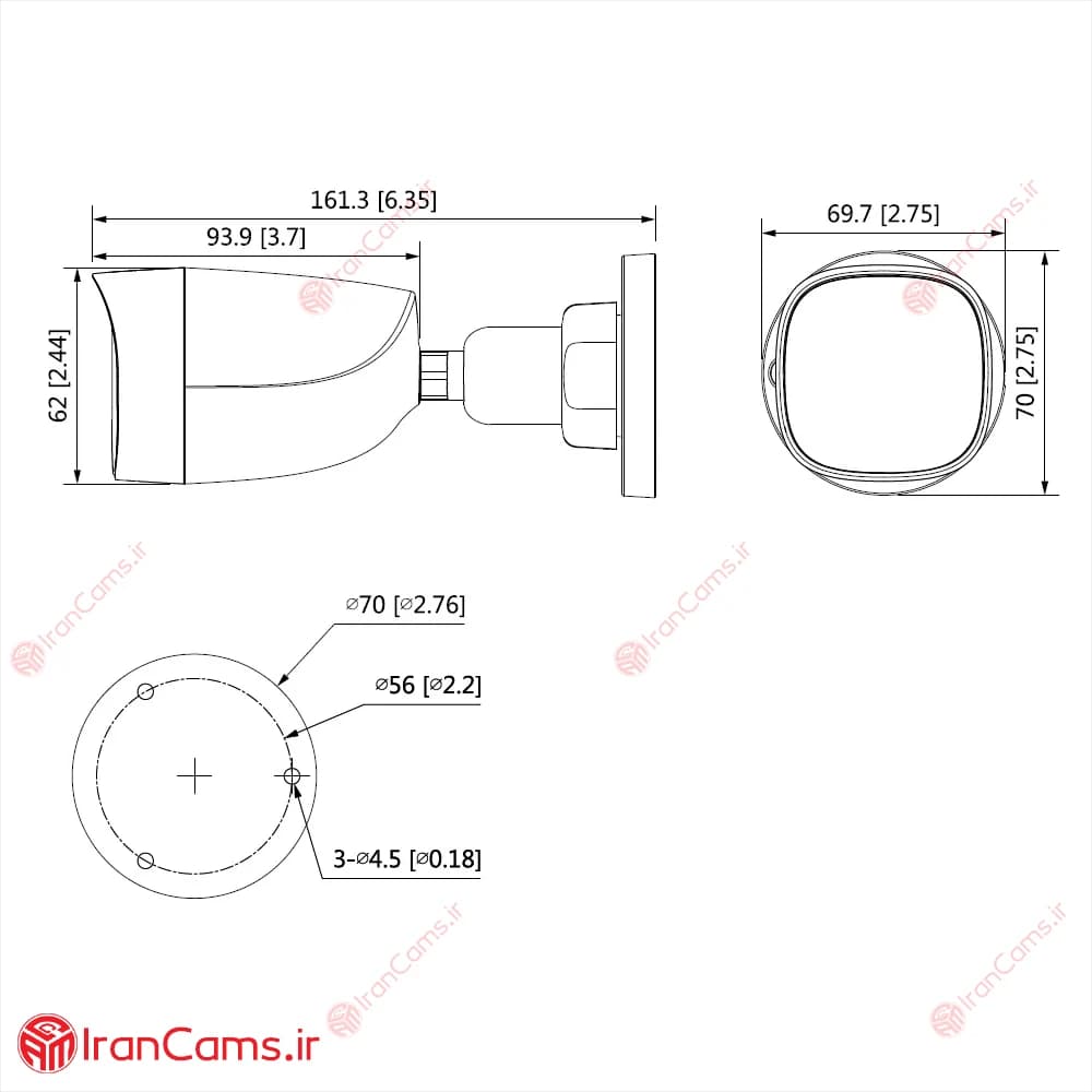 دوربین مداربسته بولت 5 مگاپیکسلی داهوا DH-HAC-HFW1500CP-A — تصویر ۷