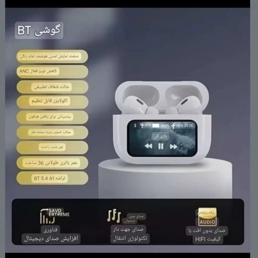 ایرپاد پرو هوشمند ANC صفحه نمایش دار — تصویر ۴