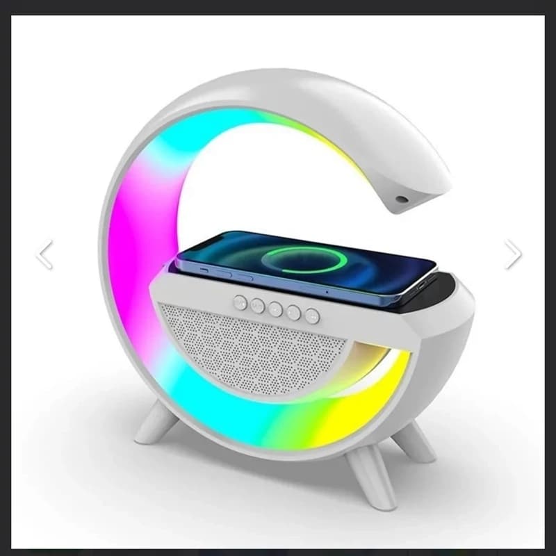 اسپیکر بلوتوثی چراغ خواب و شارژ وایرلس مدل BT 2301 — تصویر ۲
