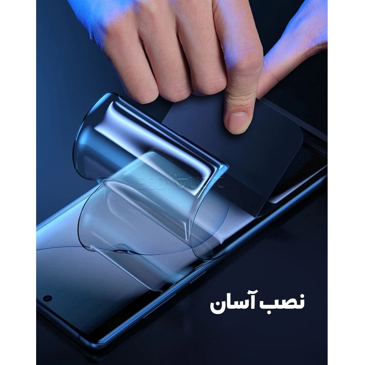 محافظ صفحه نمایش مات بادیگارد مدل HydroGel مناسب برای گوشی موبایل سامسونگ Galaxy S10 Plus به همراه محافظ پشت — تصویر ۵