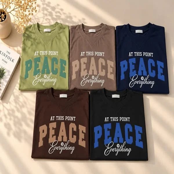 بلوز دورس پنبه مدل PEACE — تصویر ۲