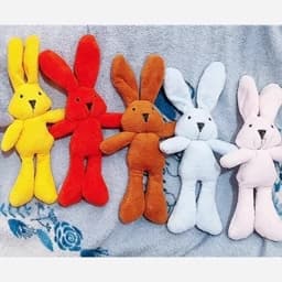عروسک خرگوش آویز کوچک عمده (10تایی) 21 سانتی — تصویر ۶