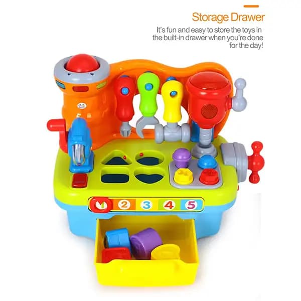 اسباب بازی موزیکال و چراغدار جعبه ابزار برند هولی تویز HOLA TOYS کد 907