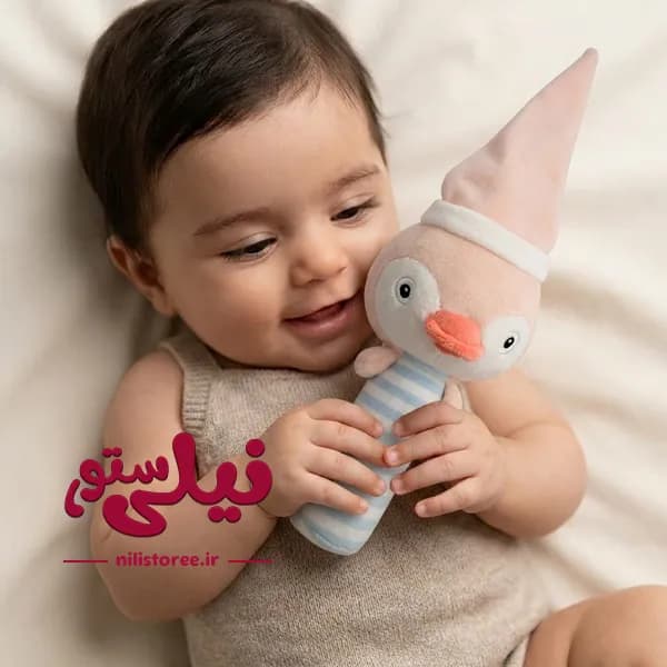 جغجغه سوتی طرح حیوانات برند baby fans — تصویر ۳