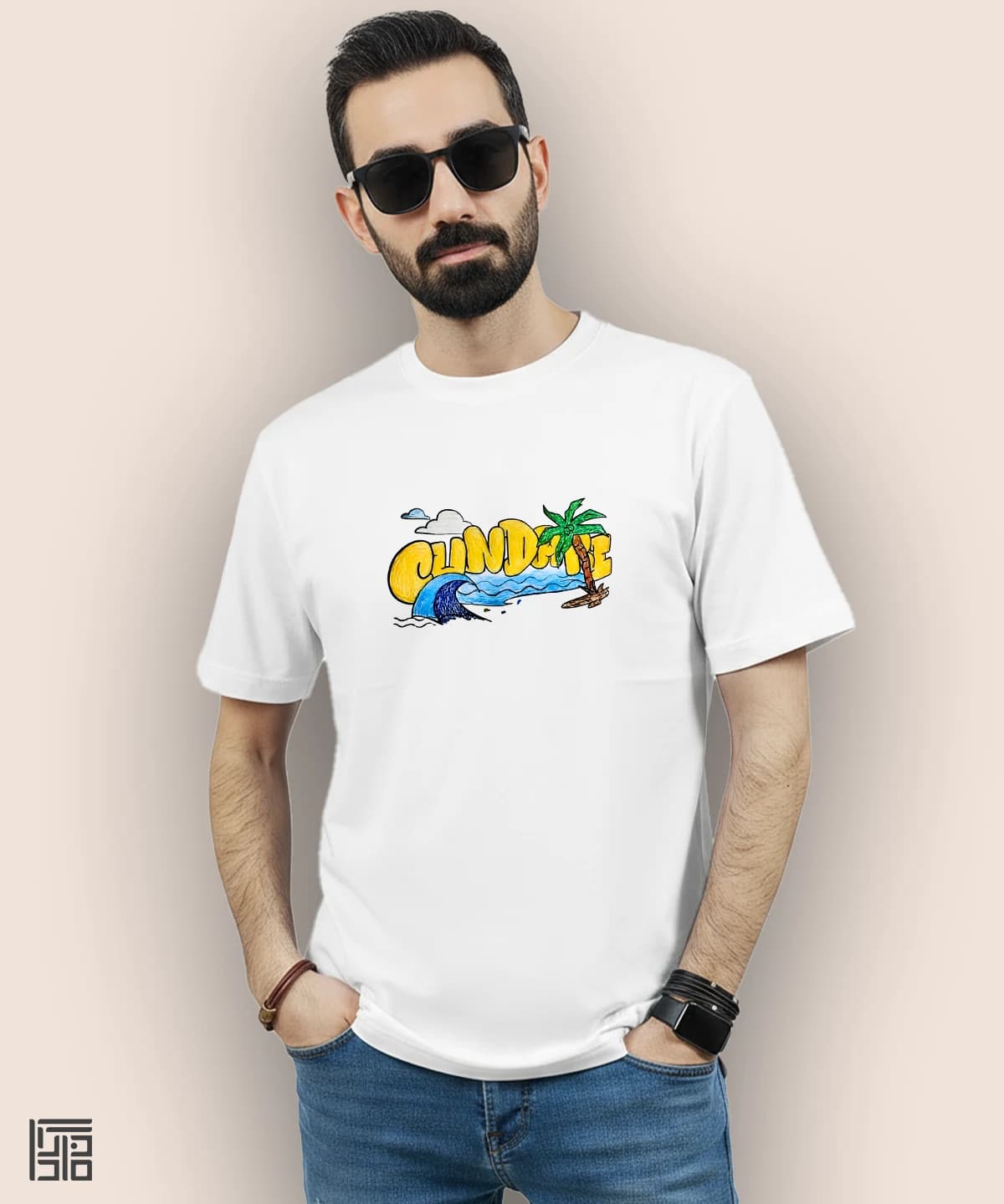 تیشرت مردانه و زنانه طرح ساحل تابستانی کد 1116 — تصویر ۶