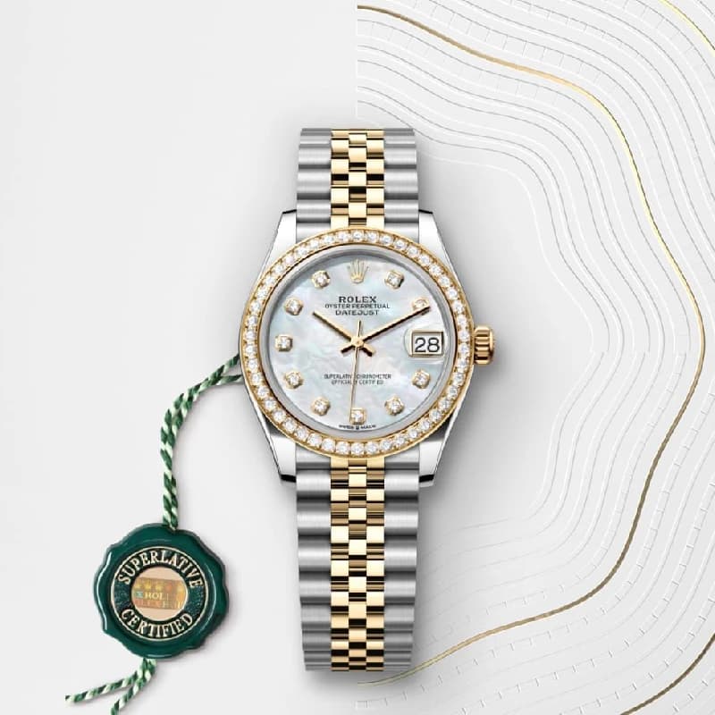 رولکس Datejust 36 مرواریدی سفید نگیندار دو رنگ | رفرنس M126283RBR-0009 — تصویر ۳