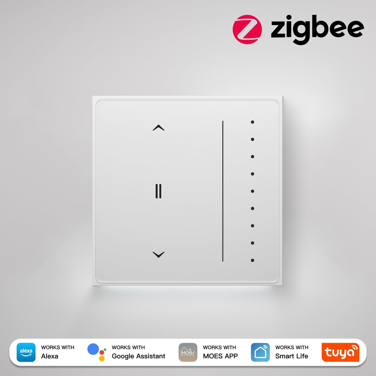 کلید لمسی هوشمند پرده برقی 600w Star feather زیگبی تویا برند MOES — تصویر ۷