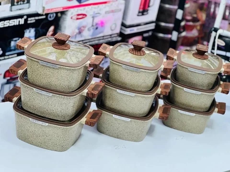 سرویس قابلمه گرانیتی زیو مدل Z-8350-28 در2رنگ — تصویر ۴