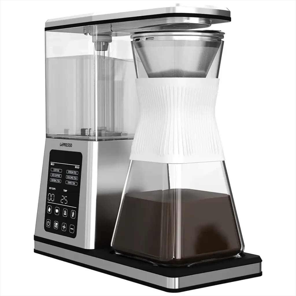 قهوهساز و چایساز دیجیتال LePresso Crystal Brew با ظرفیت 1.2 لیتر – Silver — تصویر ۵