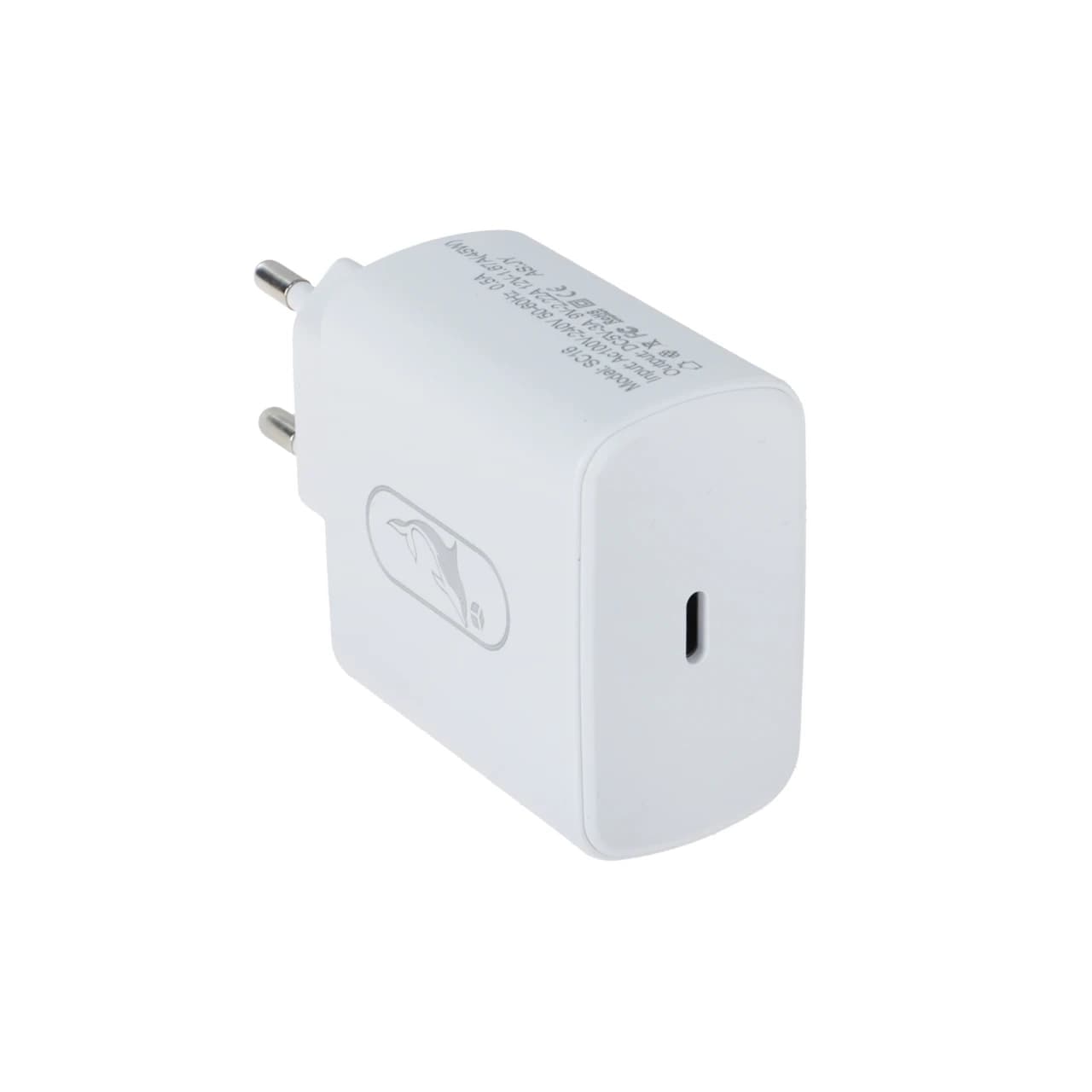 شارژر دیواری PD و فست تک پورت Sky Dolphin مدل SC16T 45W به همراه کابل شارژ Type-C To Type-C- سفید – TCO — تصویر ۳