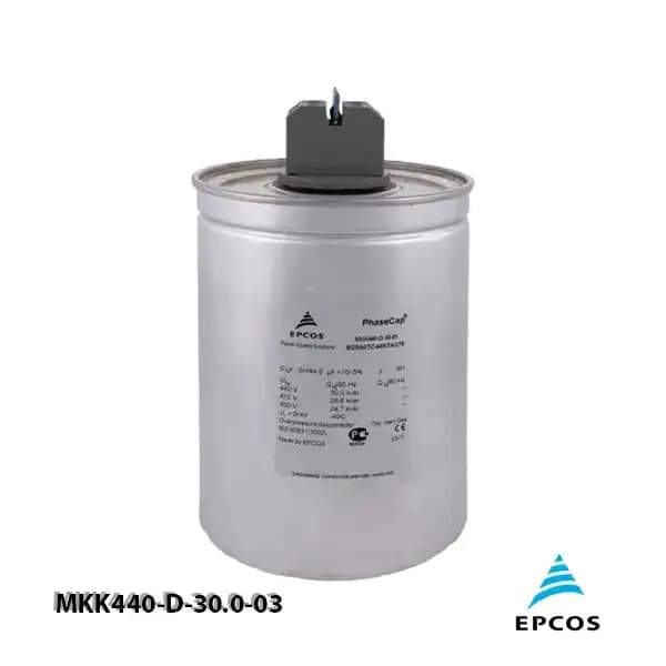 خازن 30.0 کیلووار گازی 440 ولت EPCOS کد MKK440-D-30.0-03