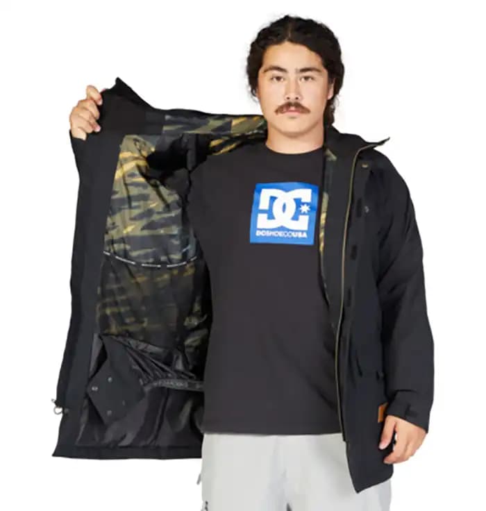 کاپشن اسنوبرد مردانه دی سی (DC) مدل Stealth Parka مشکی — تصویر ۷