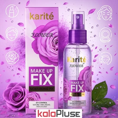 اسپری فیکس آرایش KARITE با رایحه گل رز