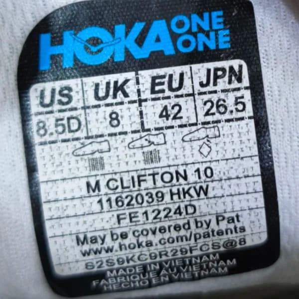 کتونی هوکا کلیفتون ۱۰ hoka cilifton 10 وارداتی ویتنام کیفیت مستر سایز ۴۰ الی ۴۵ — تصویر ۳