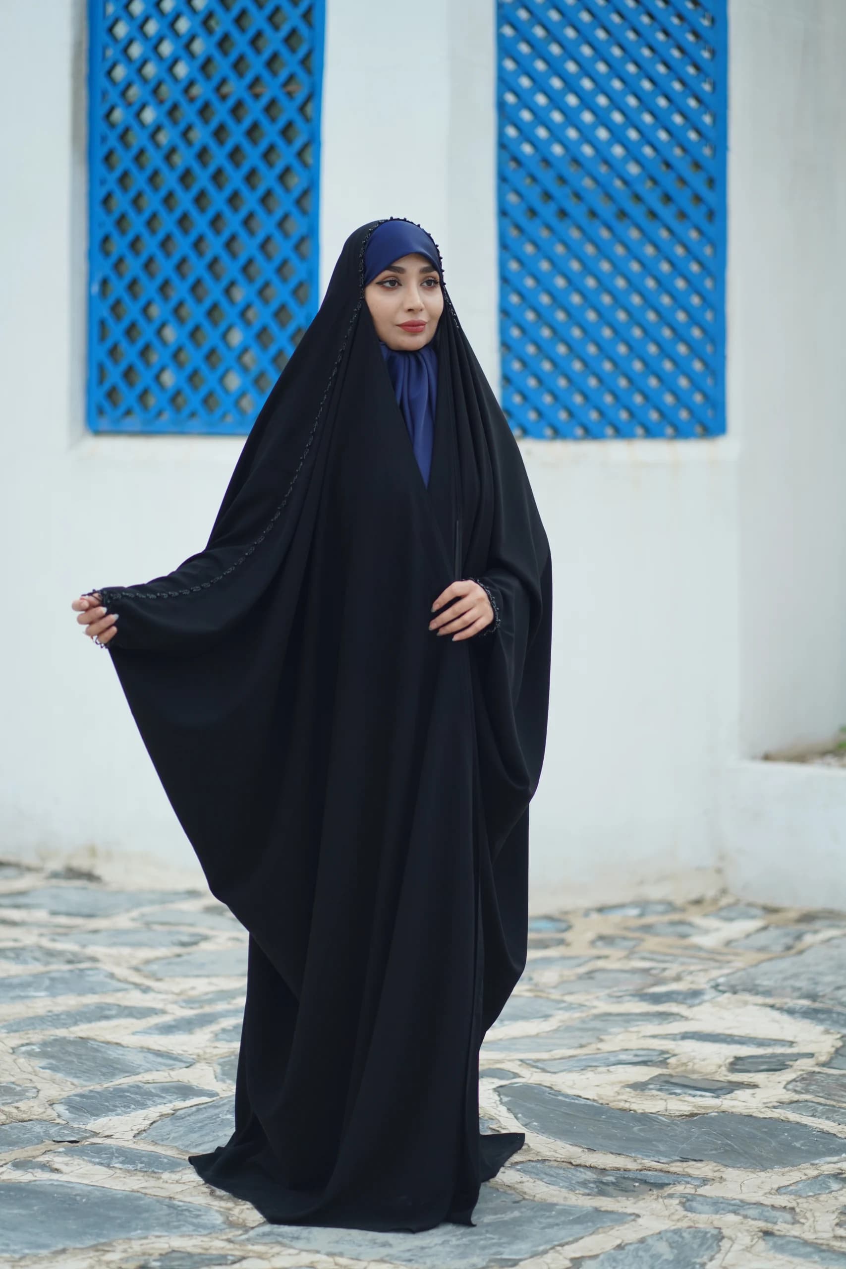 چادر جده سنگدوزی یکتا