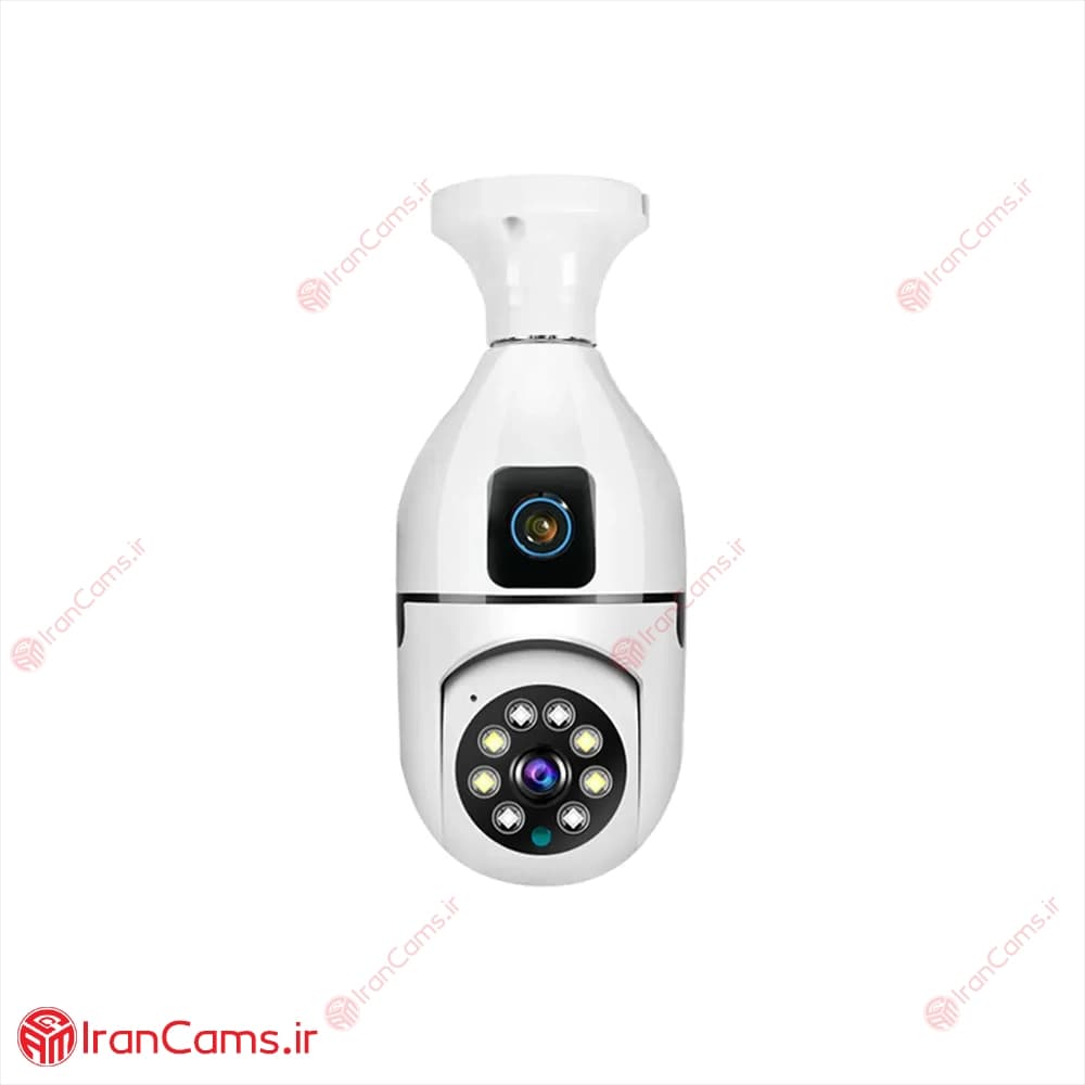 دوربین لامپی بی سیم دو لنز V380 — تصویر ۲