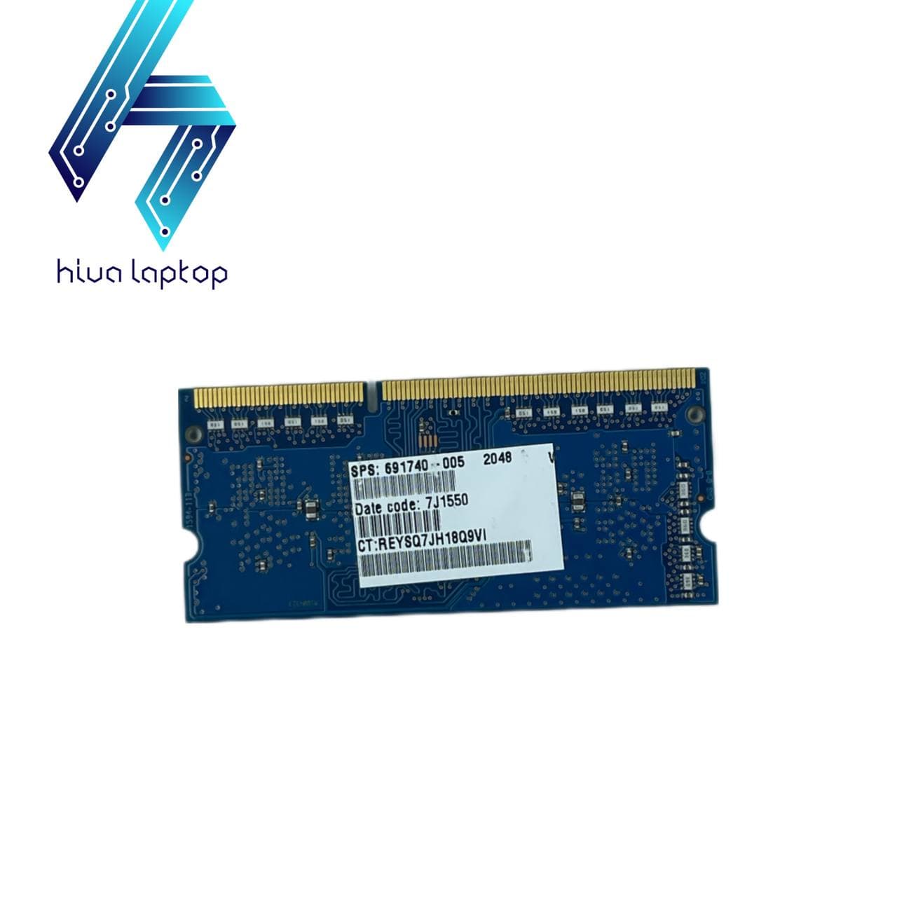 رم لپتاپ ۲ گیگابایت ۱Rx16 DDR3L 1600MHz مدل HMT425S6CFR6A-PB