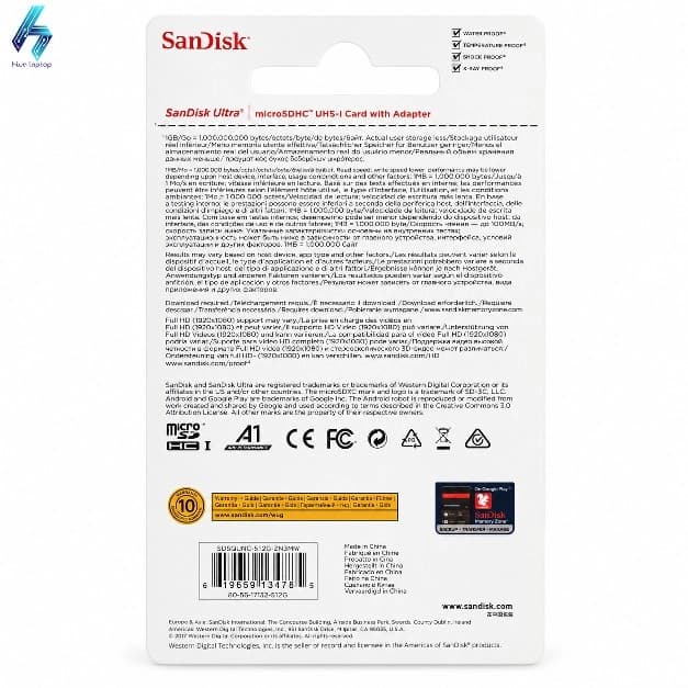کارت حافظه microSDXC سن دیسک Ultra ظرفیت 512GB سرعت 100MB/s همراه آداپتور — تصویر ۲
