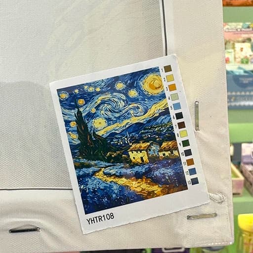 بوم رنگ آمیزی شماره دار (نقاشی آبرنگی)30*40 — تصویر ۶