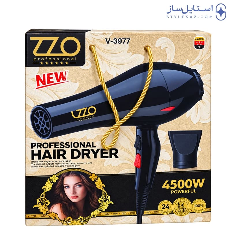 سشوار حرفهای لیزو مدل V-3977 توان ۴۵۰۰ وات